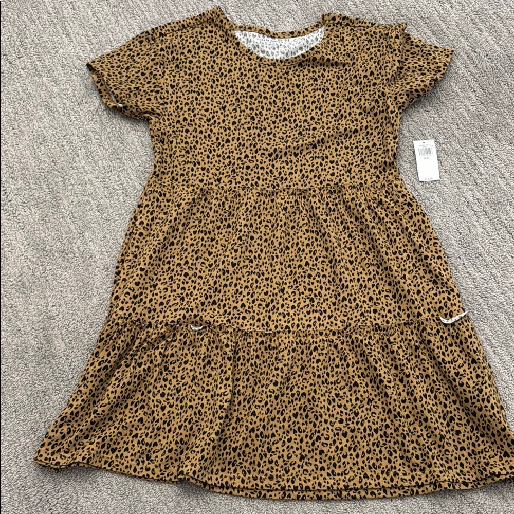 Old Navy Leopard Print Dress kids Sz 8